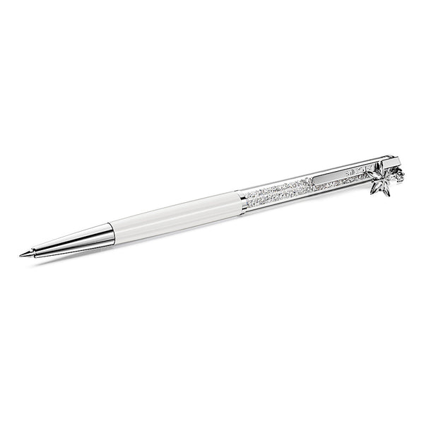 Bolígrafo Crystalline Silk, Blanco, Lacado blanco, cromado
