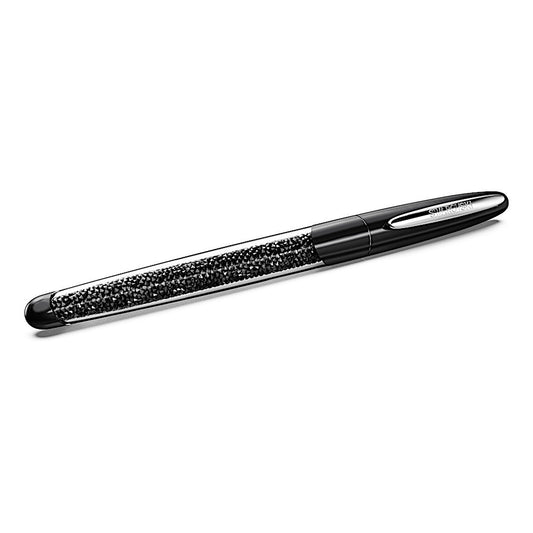Bolígrafo Rollerball Crystalline Nova, Negro, Cromado