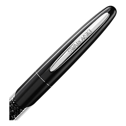 Bolígrafo Rollerball Crystalline Nova, Negro, Cromado