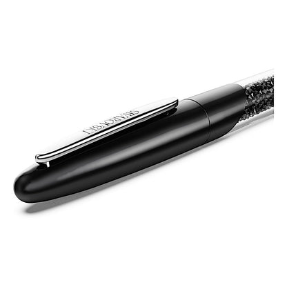 Bolígrafo Rollerball Crystalline Nova, Negro, Cromado