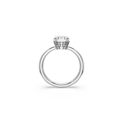 Anillo de cóctel Stilla, Talla redonda, Blanco, Acabado en tono plateado