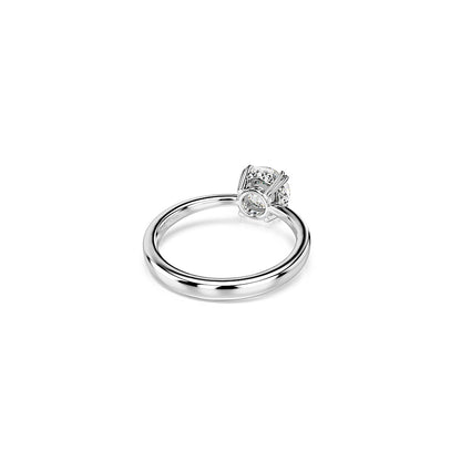 Anillo de cóctel Stilla, Talla redonda, Blanco, Acabado en tono plateado