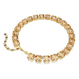 Collar Tennis Millenia, Talla octogonal, Caramelo, Baño tono oro