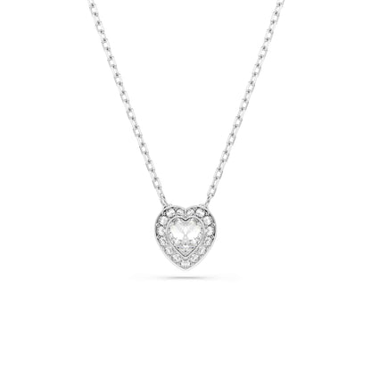 Colgante Ariana Grande x Swarovski, Tallas mixtas, Corazón, Blanco, Baño de rodio