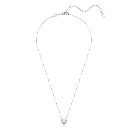 Colgante Ariana Grande x Swarovski, Tallas mixtas, Corazón, Blanco, Baño de rodio