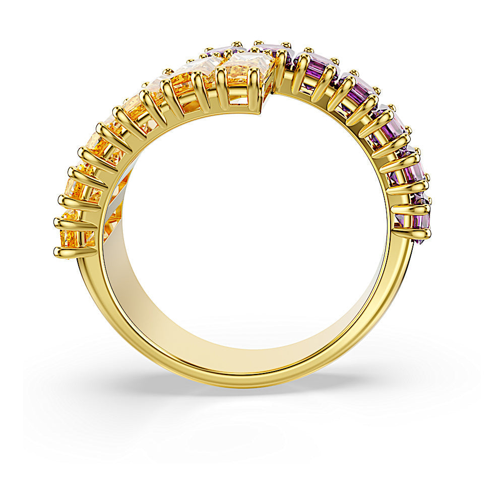 Anillo Matrix, Tallas mixtas, Multicolor, Baño tono oro