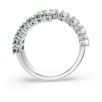 Anillo Matrix, Tallas mixtas, Verde, Baño de rodio