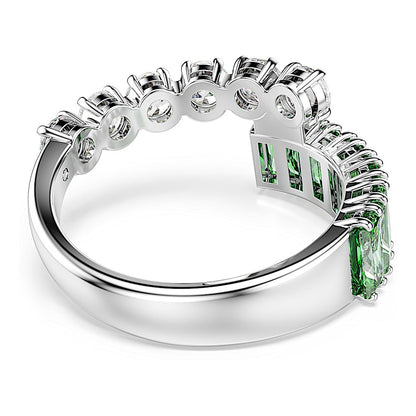Anillo Matrix, Tallas mixtas, Verde, Baño de rodio