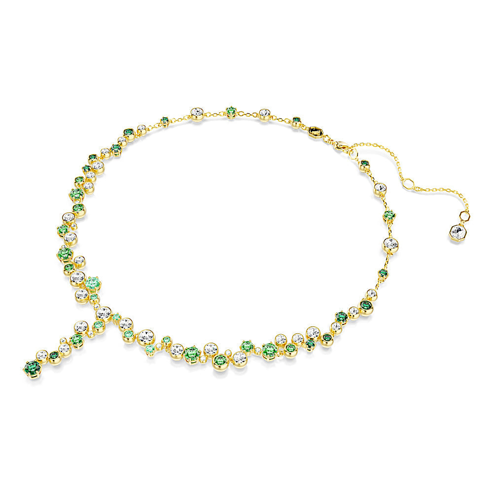Collar en Y Constella, Tallas mixtas, Verde, Baño tono oro
