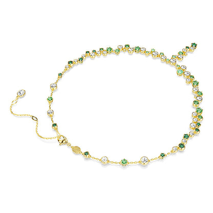 Collar en Y Constella, Tallas mixtas, Verde, Baño tono oro