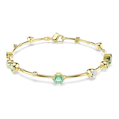 Pulsera Constella, Tallas mixtas, Verde, Baño tono oro