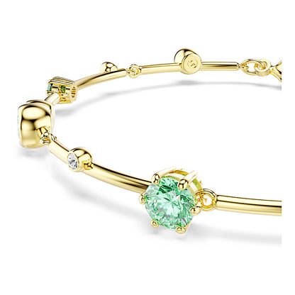 Pulsera Constella, Tallas mixtas, Verde, Baño tono oro