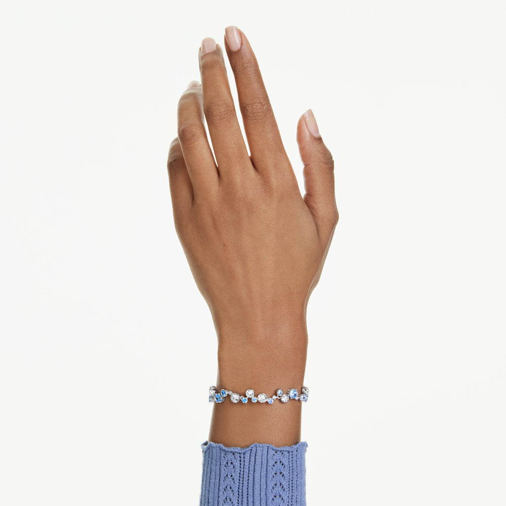 Pulsera Constella, Tallas mixtas, Azul, Baño de rodio