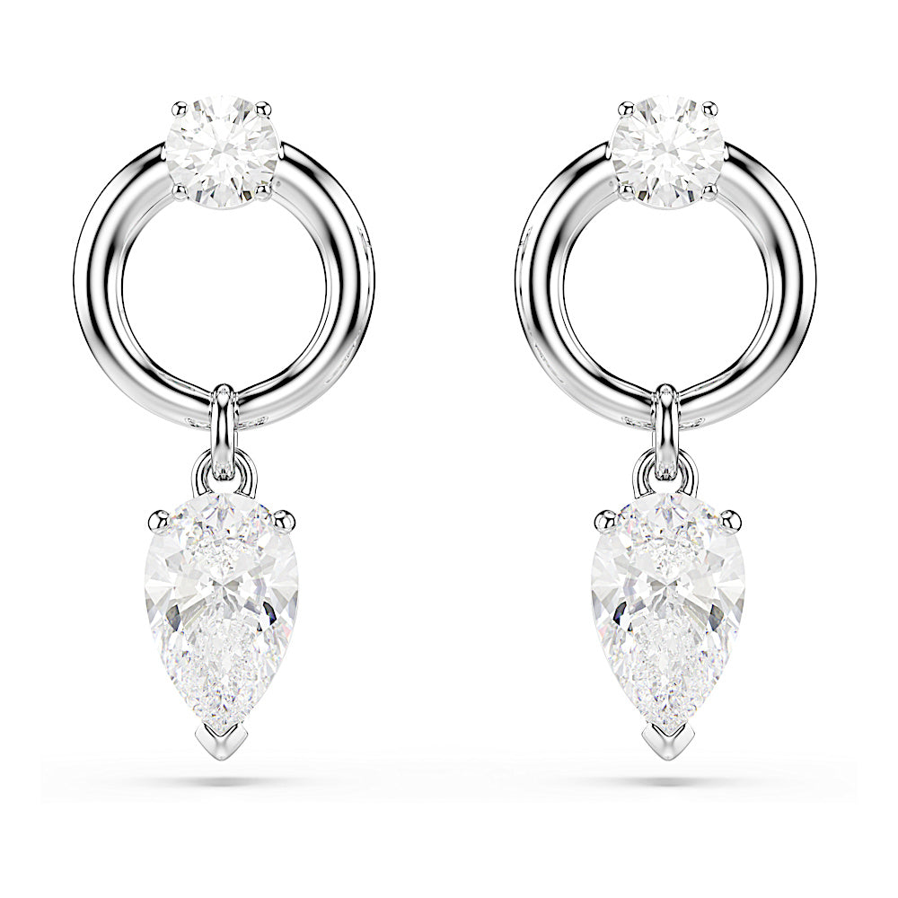 Pendientes Mesmera, Tallas mixtas, Blancos, Baño de rodio