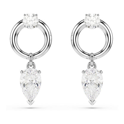 Pendientes Mesmera, Tallas mixtas, Blancos, Baño de rodio