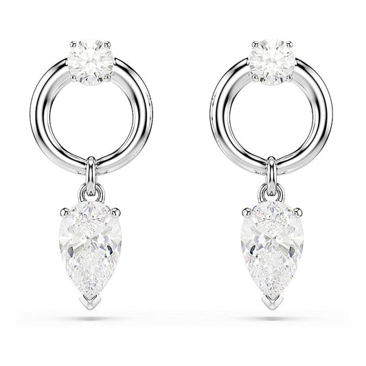 Pendientes Mesmera, Tallas mixtas, Blancos, Baño de rodio