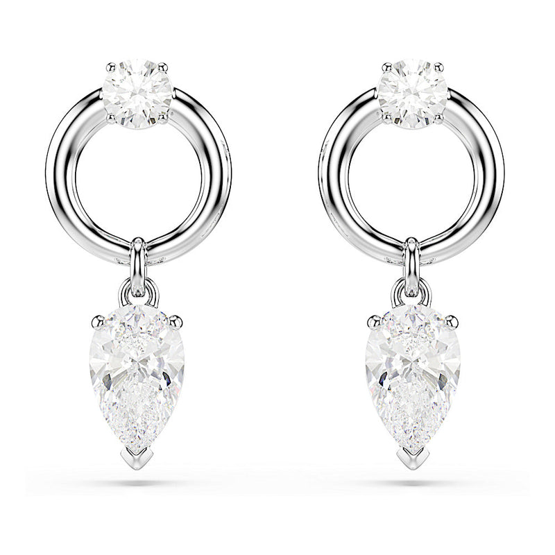 Pendientes Mesmera, Tallas mixtas, Blancos, Baño de rodio