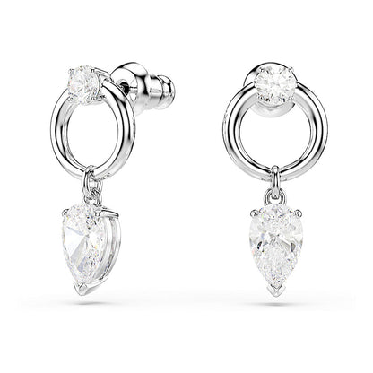 Pendientes Mesmera, Tallas mixtas, Blancos, Baño de rodio