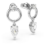 Pendientes Mesmera, Tallas mixtas, Blancos, Baño de rodio