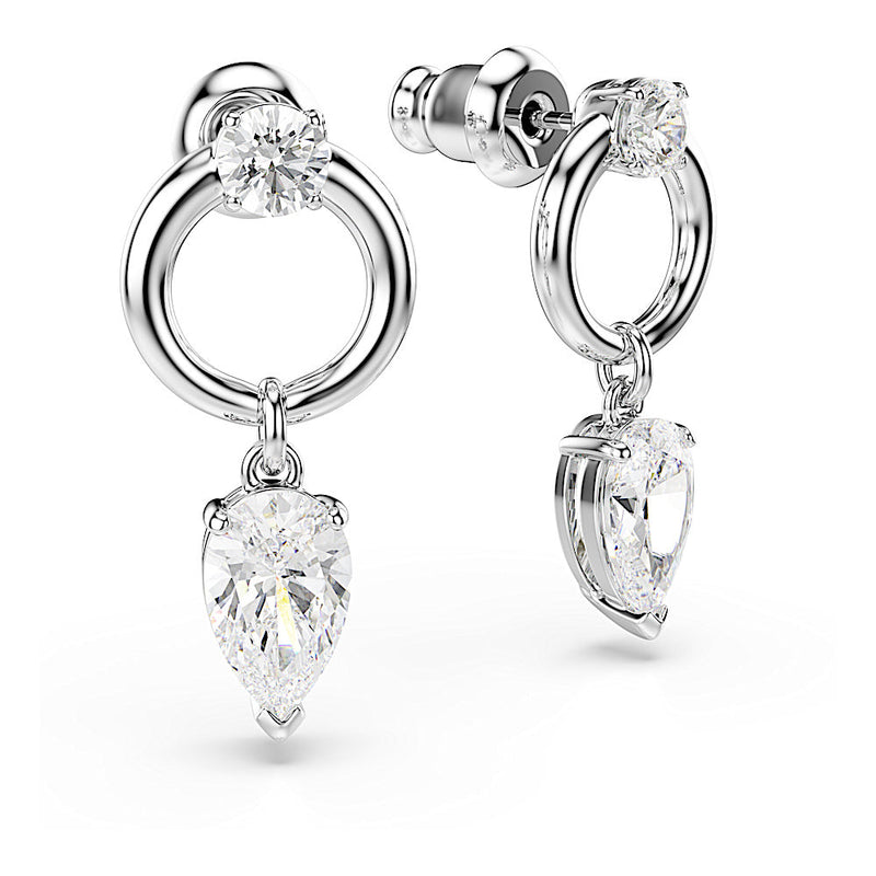 Pendientes Mesmera, Tallas mixtas, Blancos, Baño de rodio