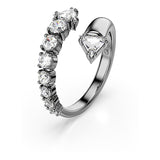 Anillo abierto Sublima, Tallas mixtas, Blanco, Baño de rutenio