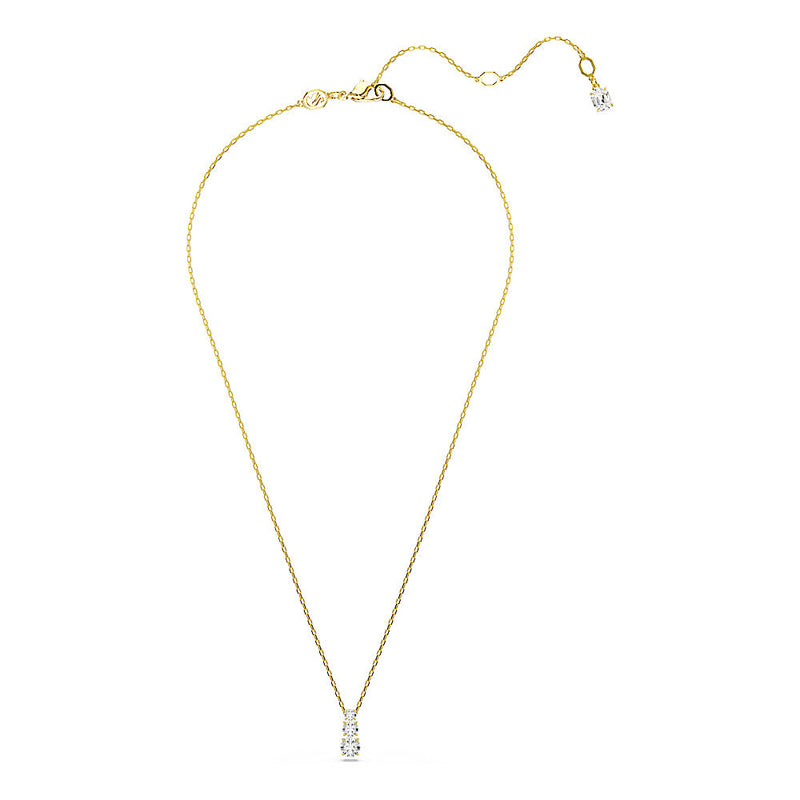 Colgante Stilla Attract, Talla redonda, Blanco, Baño tono oro