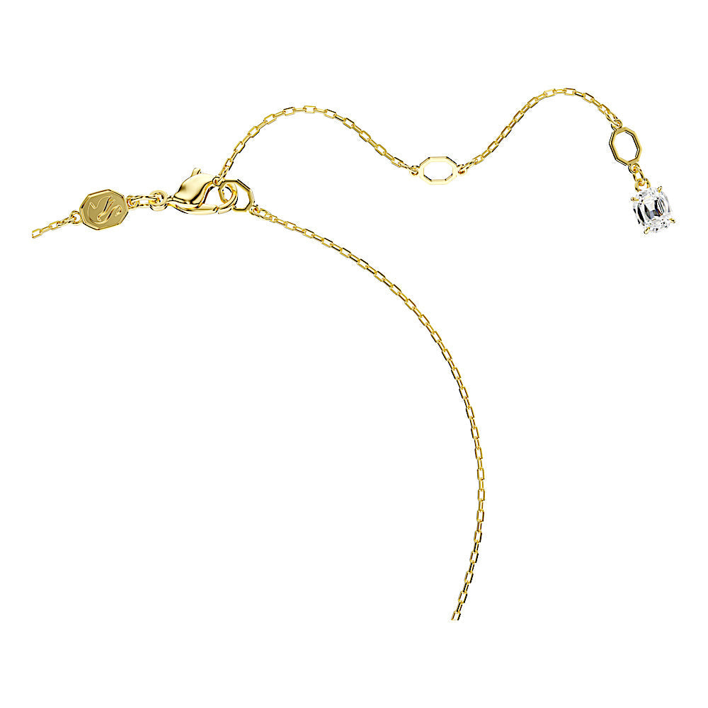 Colgante Stilla Attract, Talla redonda, Blanco, Baño tono oro