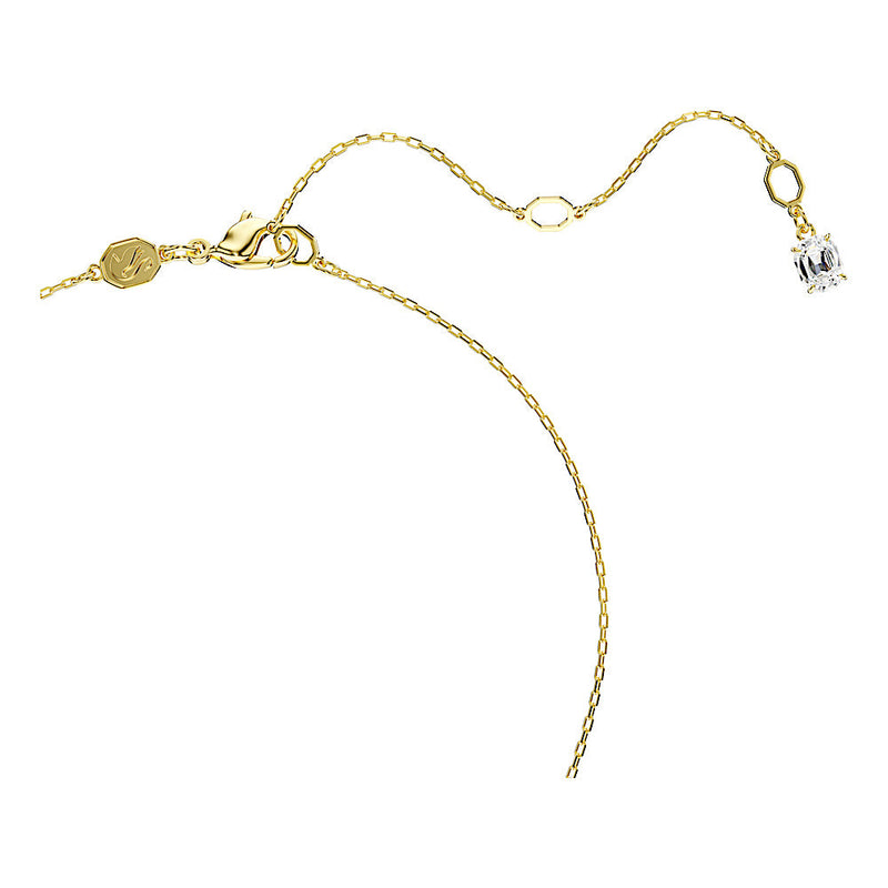 Colgante Stilla Attract, Talla redonda, Blanco, Baño tono oro