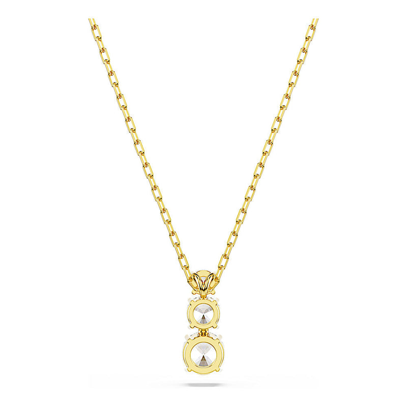 Colgante Stilla Attract, Talla redonda, Blanco, Baño tono oro