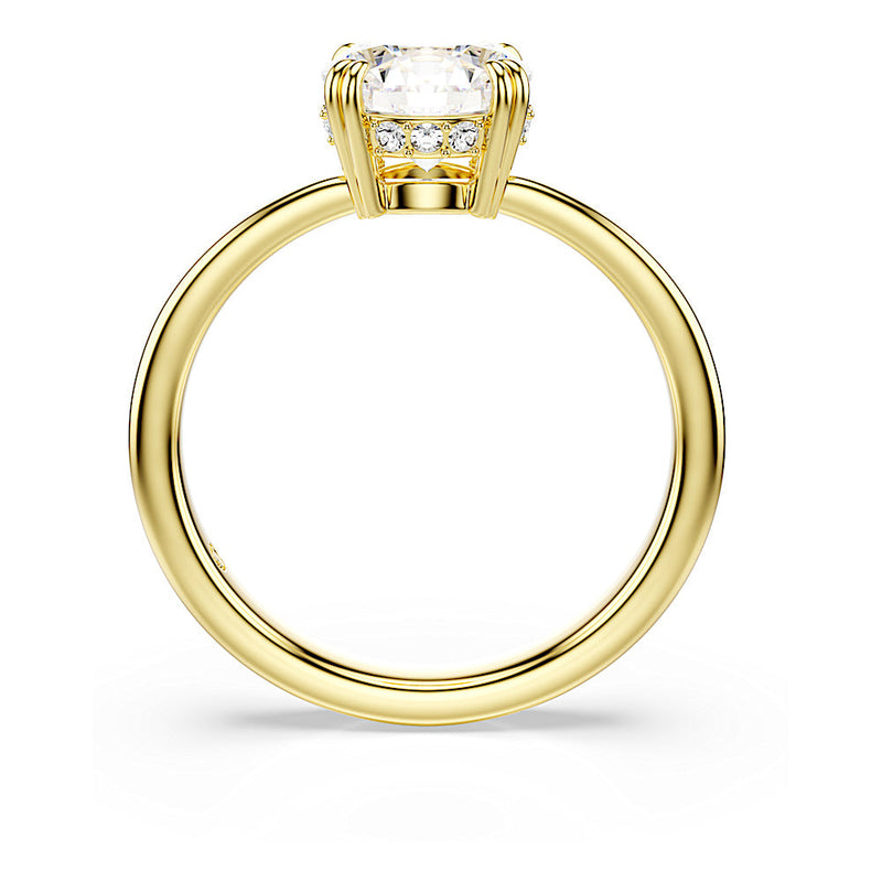 Anillo de cóctel Stilla Attract, Talla redonda, Blanco, Baño tono oro