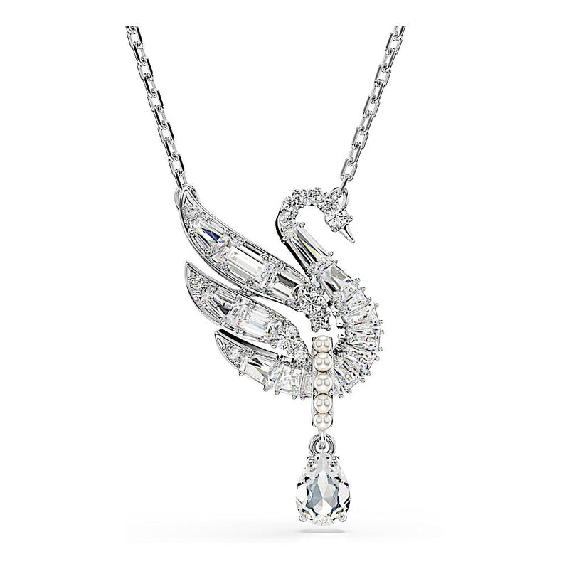 Colgante Swan Vienna, Cisne, Blanco, Baño de rodio