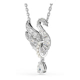 Colgante Swan Vienna, Cisne, Blanco, Baño de rodio