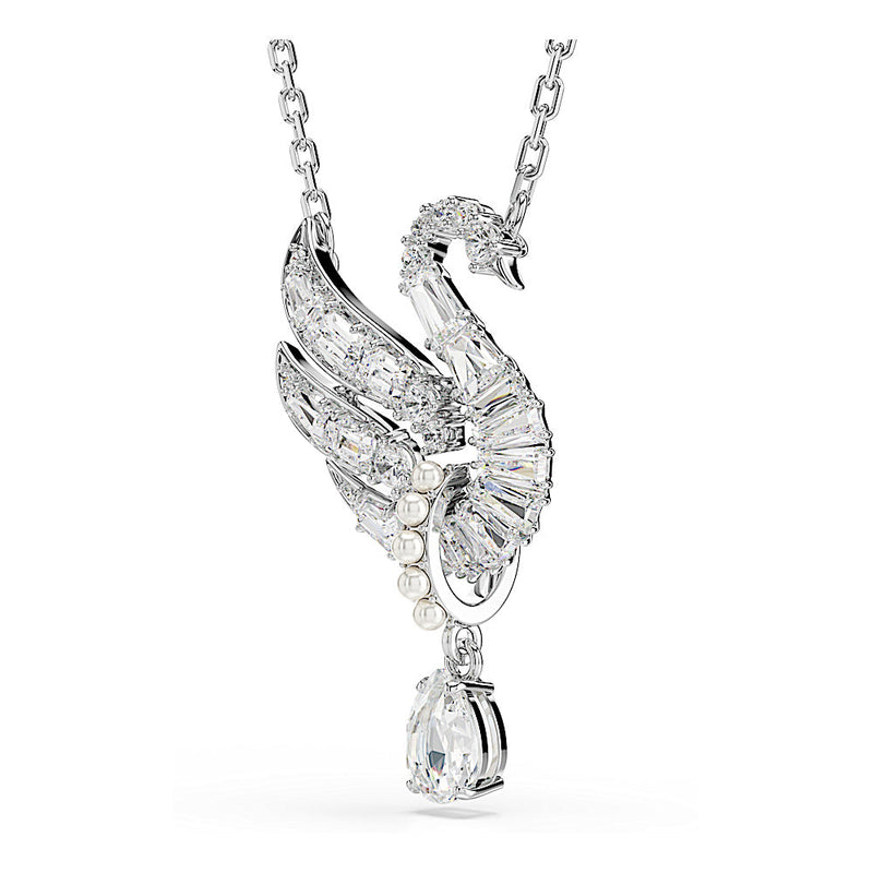 Colgante Swan Vienna, Cisne, Blanco, Baño de rodio