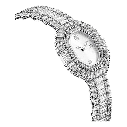 Reloj Matrix Octagon, Talla baguette, Brazalete de metal, Tono plateado, Acero inoxidable