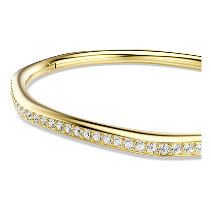 Brazalete Dextera, Forma octagonal, Talla redonda, Blanco, Baño tono oro
