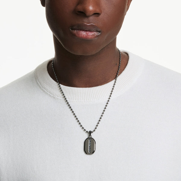 Colgante Dextera Octagon, Forma octagonal, Talla redonda, Negro, Baño de rutenio