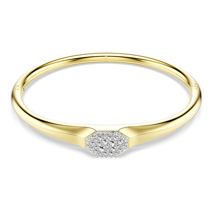 Brazalete Dextera, Talla redonda, Blanco, Baño tono oro