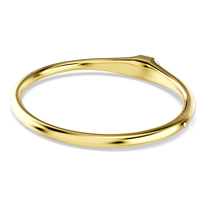 Brazalete Dextera, Talla redonda, Blanco, Baño tono oro