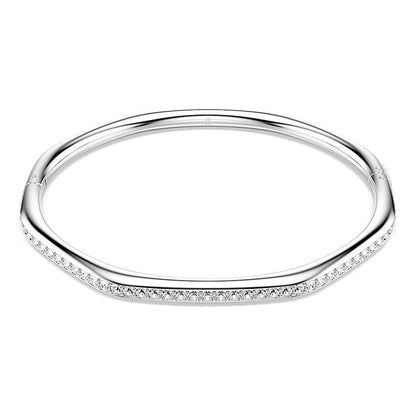 Brazalete Dextera, Forma octagonal, Talla redonda, Blanco, Baño de rodio