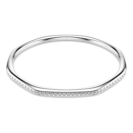 Brazalete Dextera, Forma octagonal, Talla redonda, Blanco, Baño de rodio