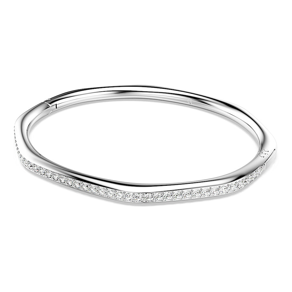 Brazalete Dextera, Forma octagonal, Talla redonda, Blanco, Baño de rodio