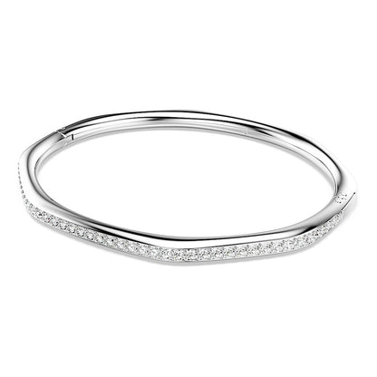 Brazalete Dextera, Forma octagonal, Talla redonda, Blanco, Baño de rodio