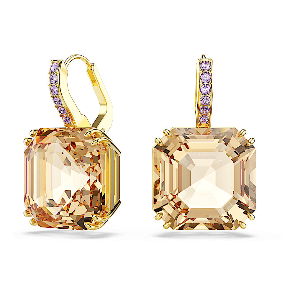 Pendientes Millenia, Tallas mixtas, Caramelo, Baño tono oro