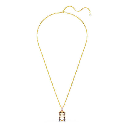 Colgante Millenia, Talla octogonal, Caramelo, Baño tono oro