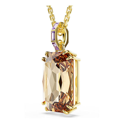 Colgante Millenia, Talla octogonal, Caramelo, Baño tono oro
