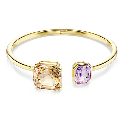 Brazalete Millenia, Talla octogonal, Multicolor, Baño tono oro