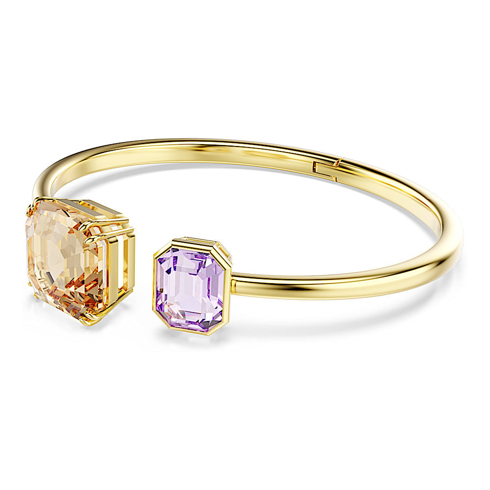 Brazalete Millenia, Talla octogonal, Multicolor, Baño tono oro