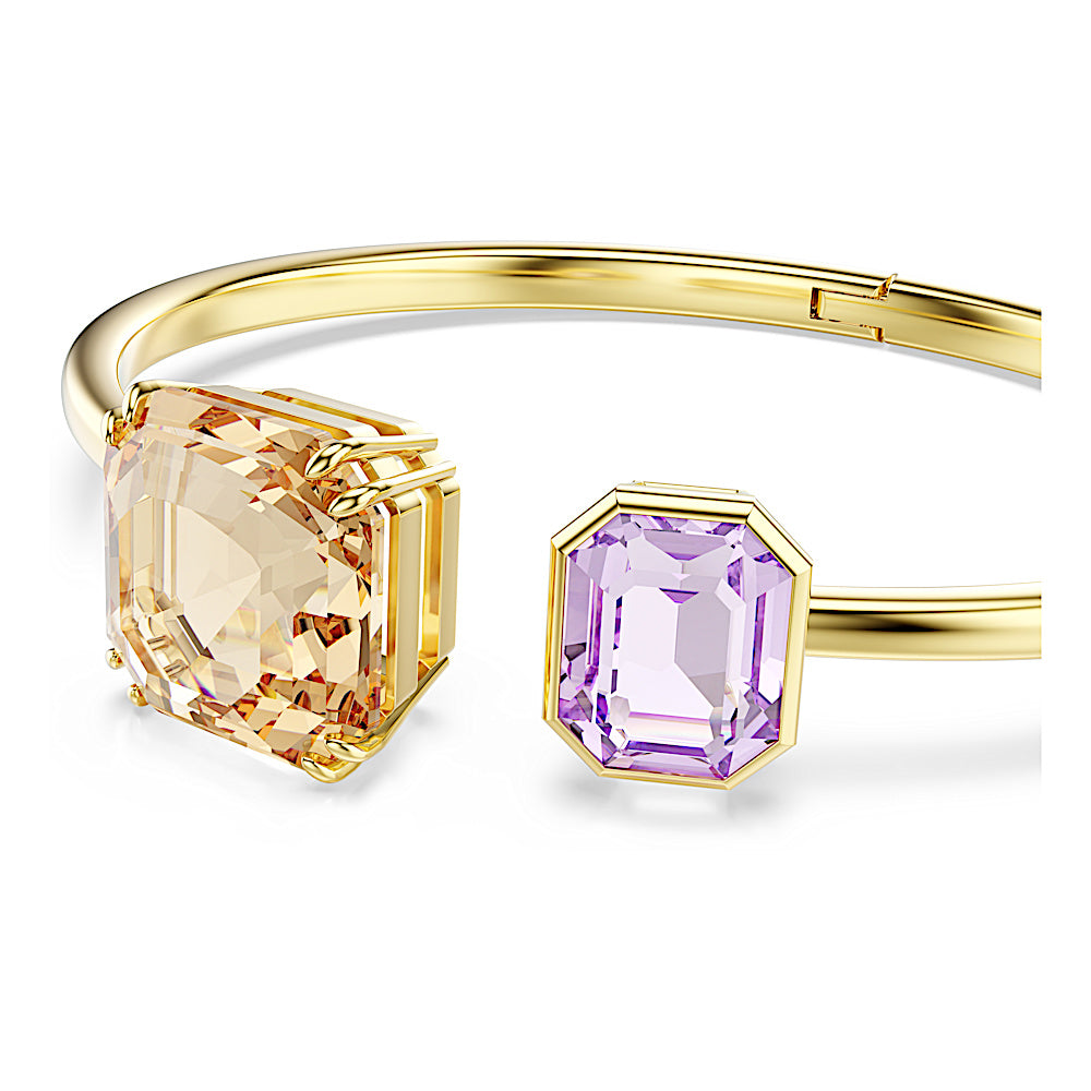 Brazalete Millenia, Talla octogonal, Multicolor, Baño tono oro