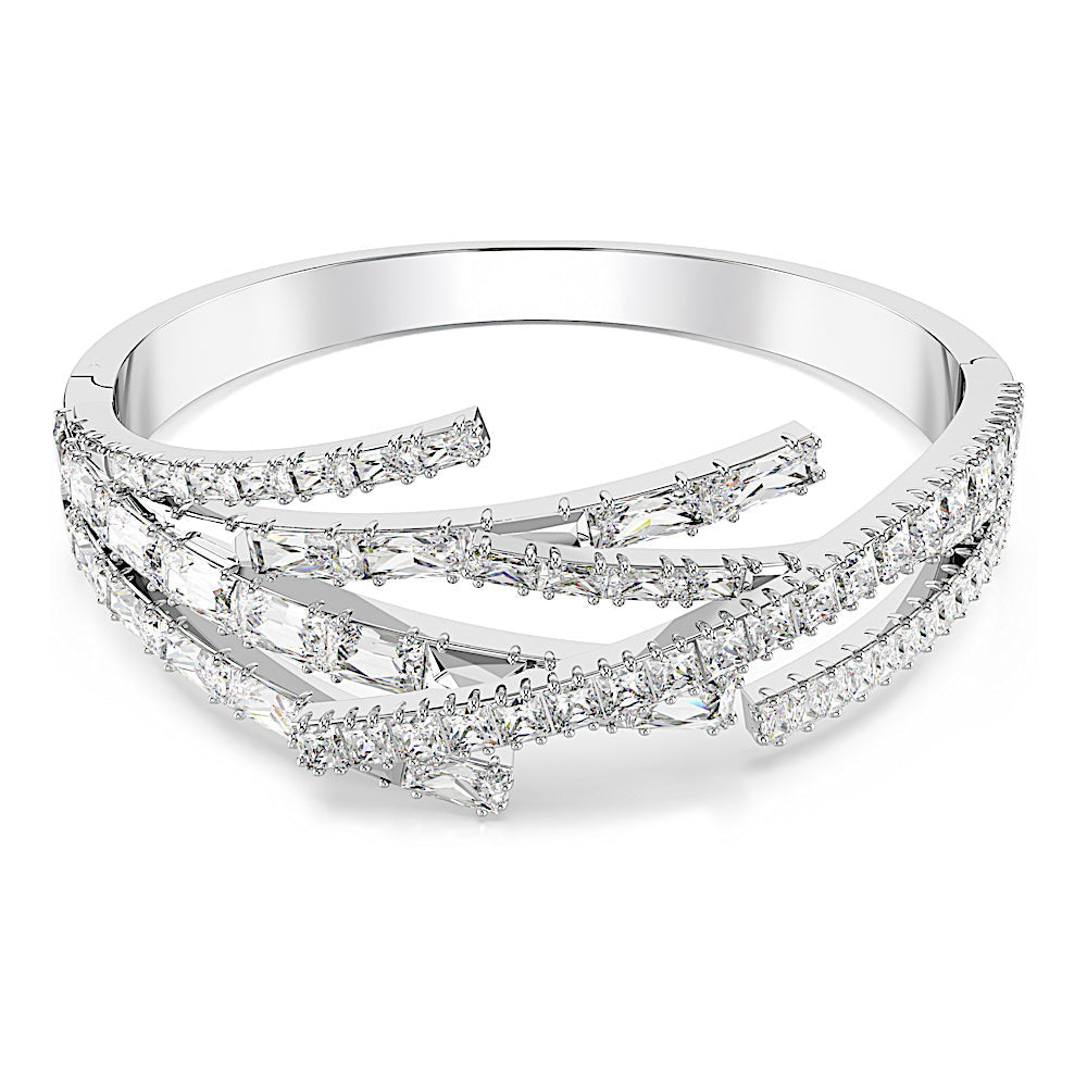 Brazalete Matrix, Tallas mixtas, Blanco, Baño de rodio