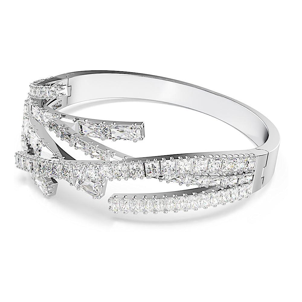 Brazalete Matrix, Tallas mixtas, Blanco, Baño de rodio